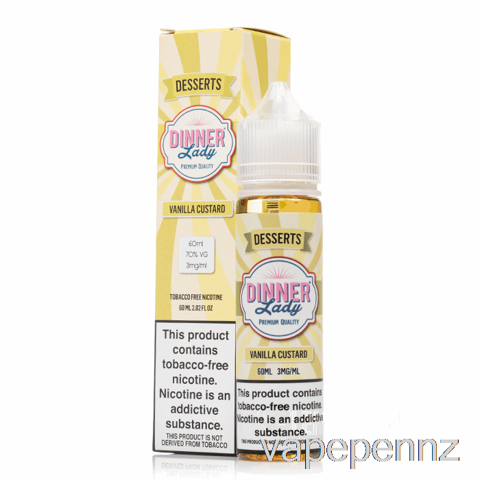 Vanilla Custard - Vape Dinner Lady - 60mL 0mg VAPE NZ